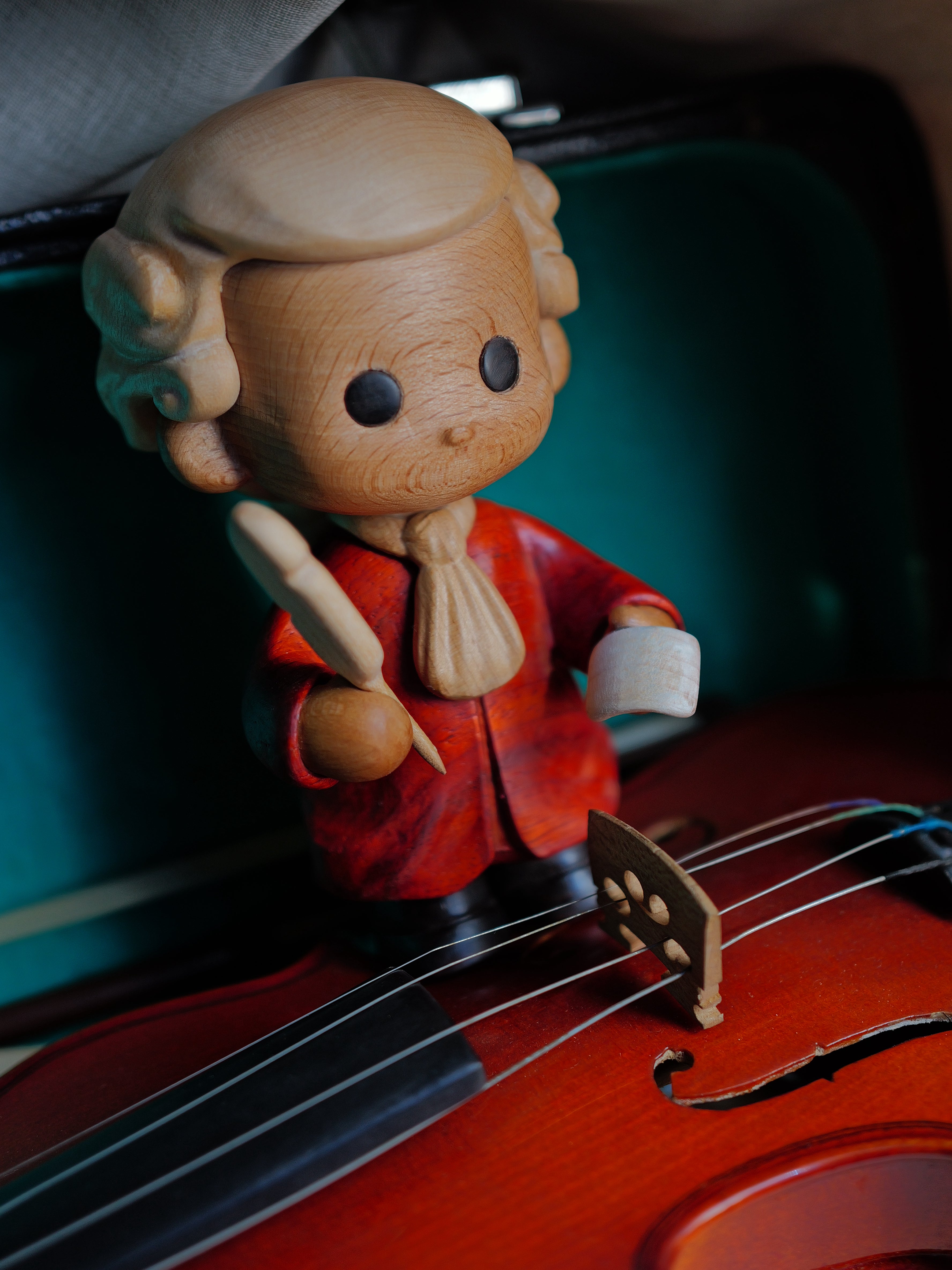 Mozart | Hand-Finished Wood Sculpture