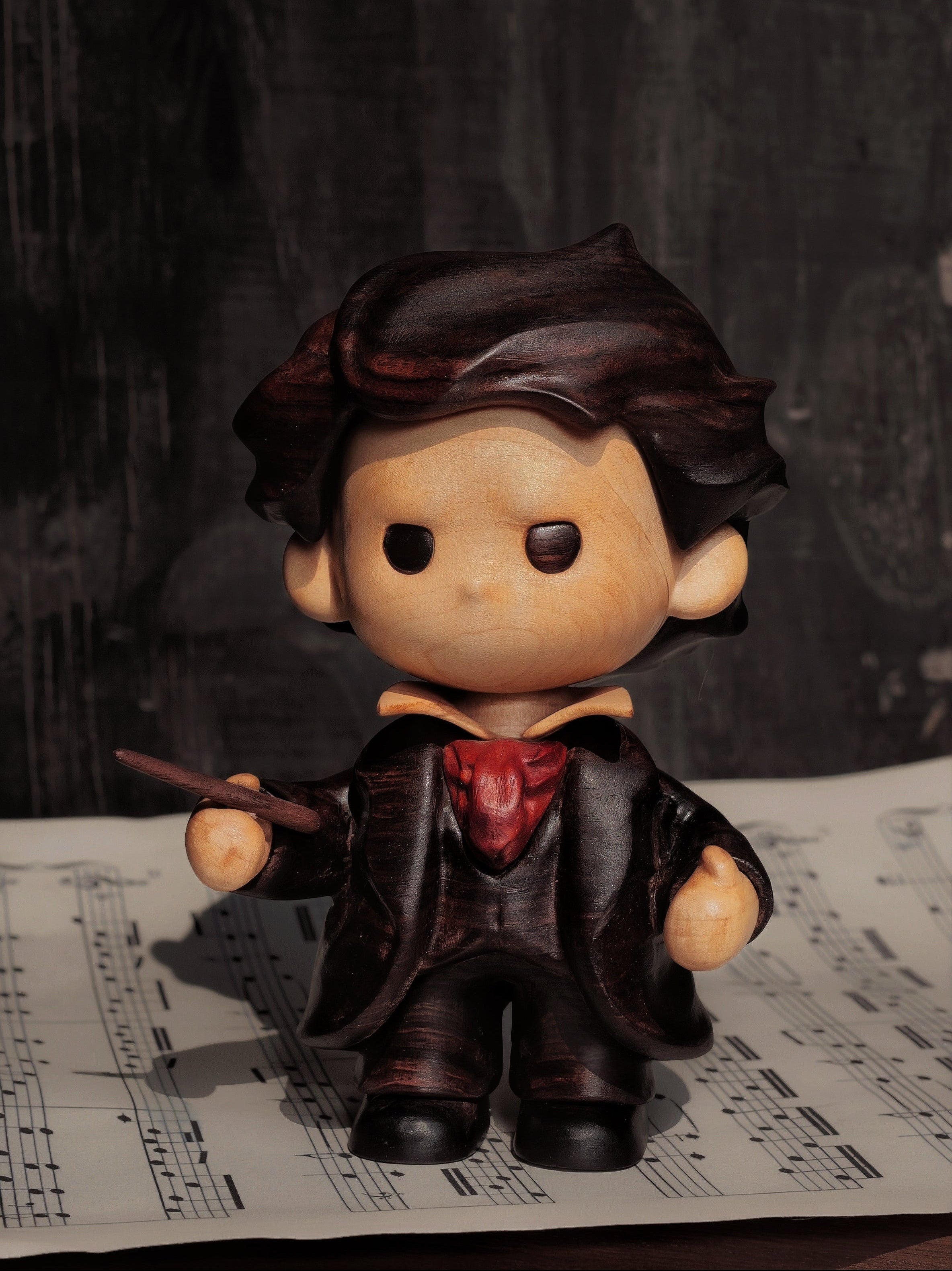 BEETHOVEN | Hand-Finished Wood Sculpture